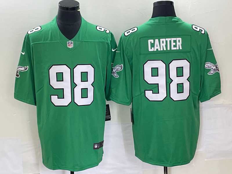 Men's Philadelphia Eagles #98 Jalen Carter Green 2023 Vapor Limited Throwback Jersey,We sell and wholesale Men's Philadelphia Eagles #98 Jalen Carter Green 2023 Vapor Limited Throwback Jersey on line form chian!